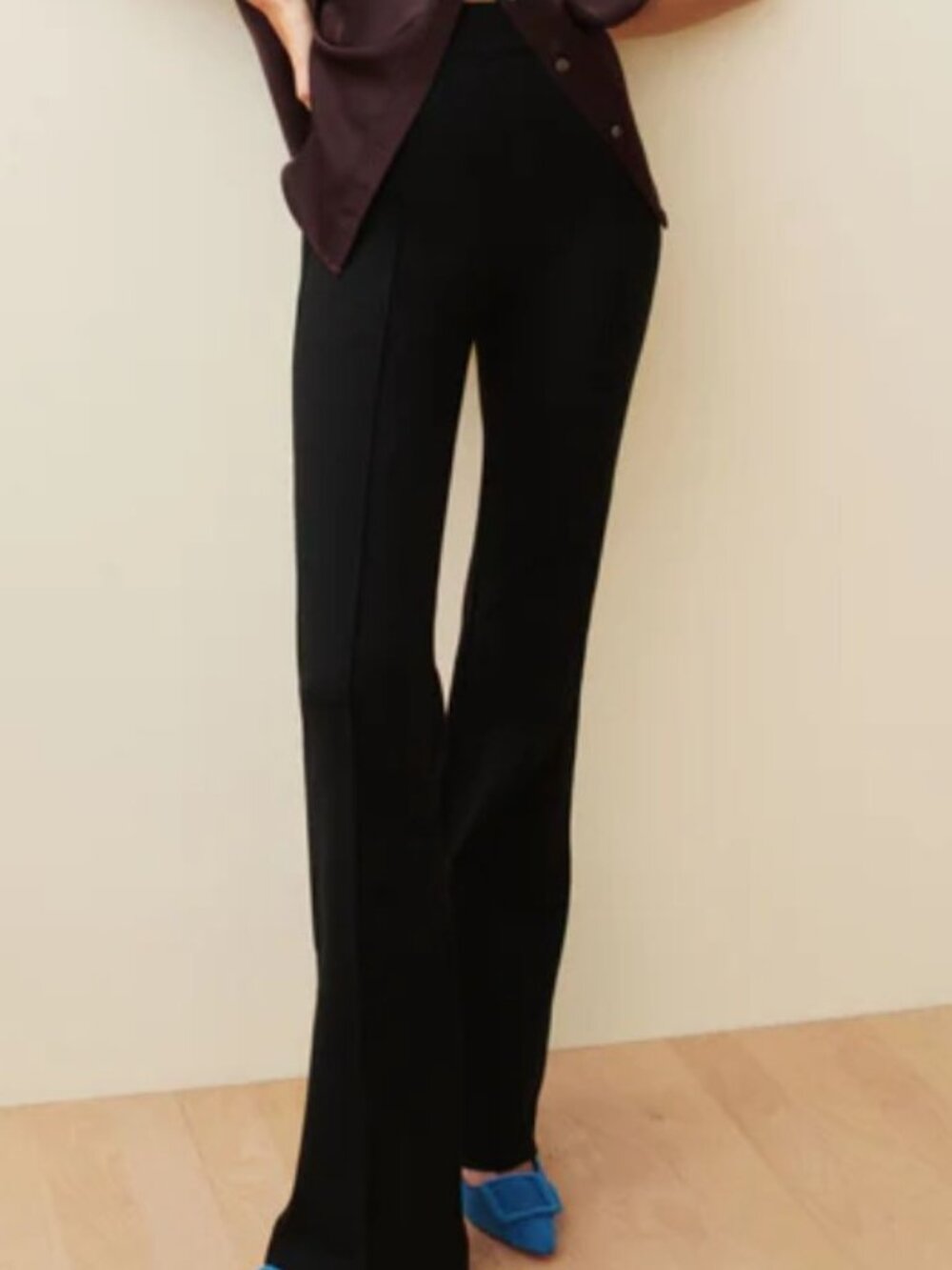 Spanx Women's Supersmooth PerfectFit Ponte Flare Pant Black Size M Regular NWT